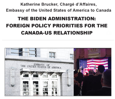 Panel poster with photo of US embassy in Ottawa